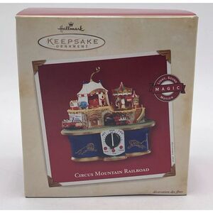 Hallmark 2002 Circus Mountain Railroad Magic Ornament - Light, Sound, Motion NEW